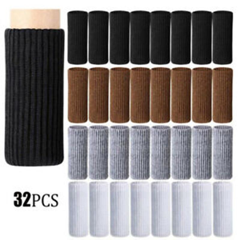 32PCS Knitted Chair Leg Socks Furniture Table Feet Leg Floor Protectors Covers