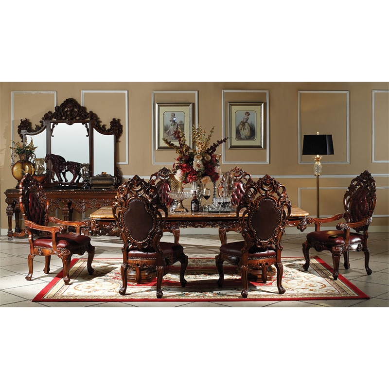 New design hign end 3.5m marble dining table set dining chair dining room furniture طاولة طعام من الرخام مجموعة GH221