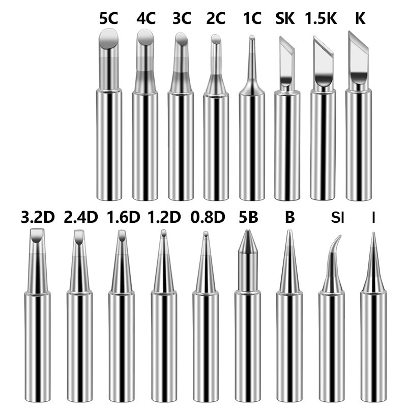 Copper 900M Soldering Iron Tip Set Electric Soldering Iron Lead-free Welding Tips Head BGA Soldering Tools