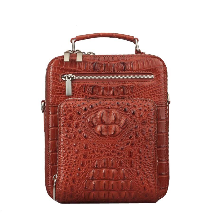 ourui new arrival true crocodile leather male Single shoulder bag contracted men handbag Men handbag men bag