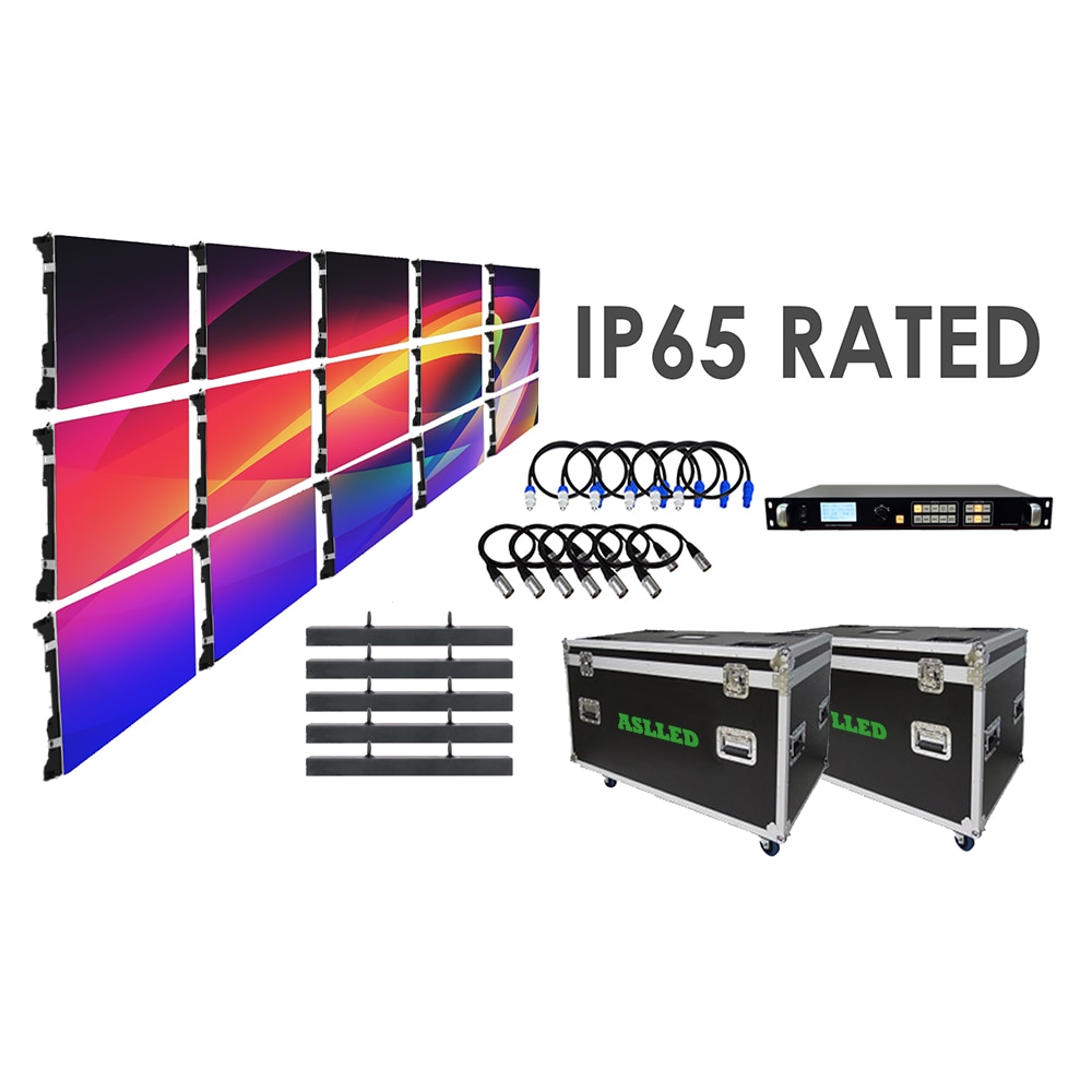 LED Display Board 8.2ft x 4.9ft Outdoor LED Display Screen P3.91 RGB LED Matrix Panel 15pcs 500x500mm (19.69" x 19.69" x 12.7")