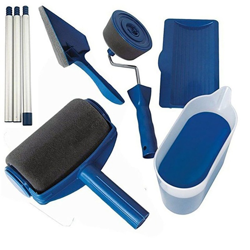 8Pcs Multifunction Paint Runner Roller Kit Pro Corner Brush Household Office Wall Decorate DIY Handle Painting Set Tools Rollers