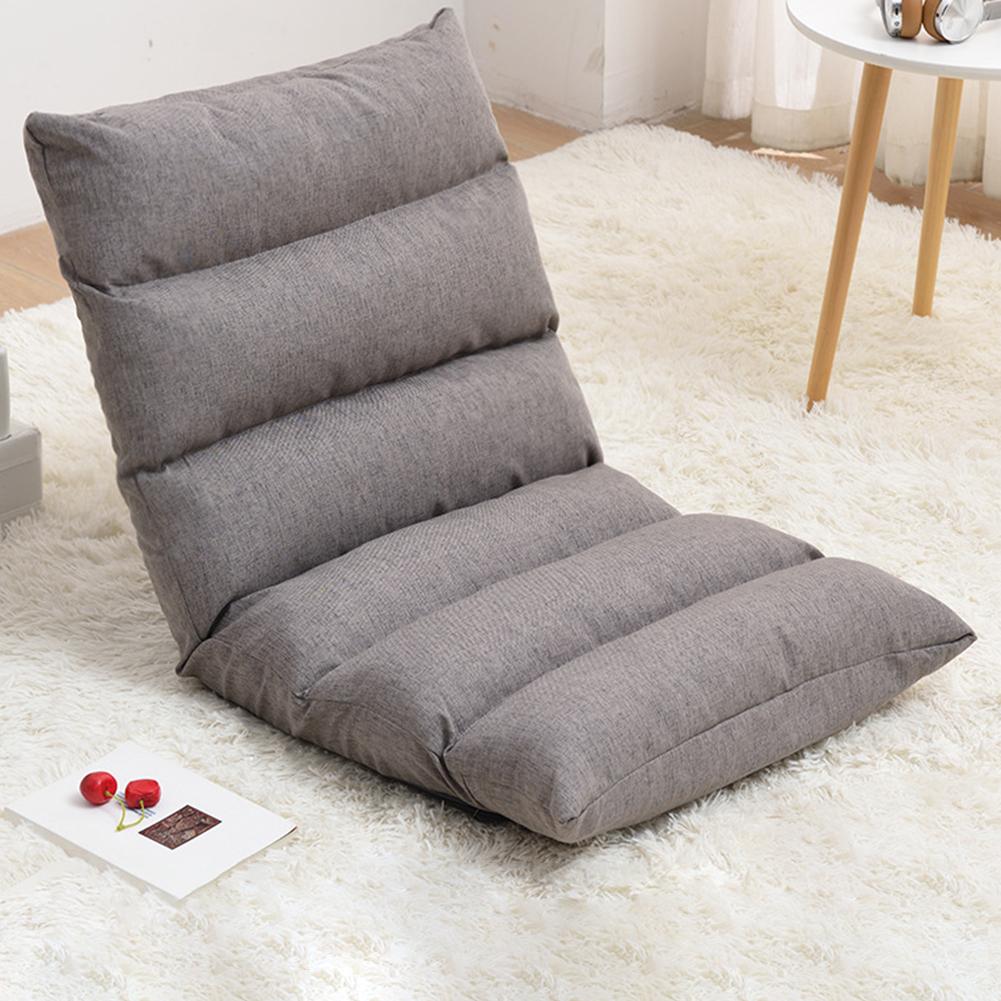 Japanese Floor Chair Folding Adjustable Lazy Sofa Chair Floor Gaming Sofa Chair Padded Lounger Soft Recliner with Back Support
