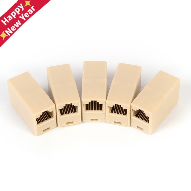 1 PCS Network Ethernet Dual Straight Head Lan Cable Joiner Coupler RJ45 CAT 5 5E 6 6a Extender Plug Network Cable Connector
