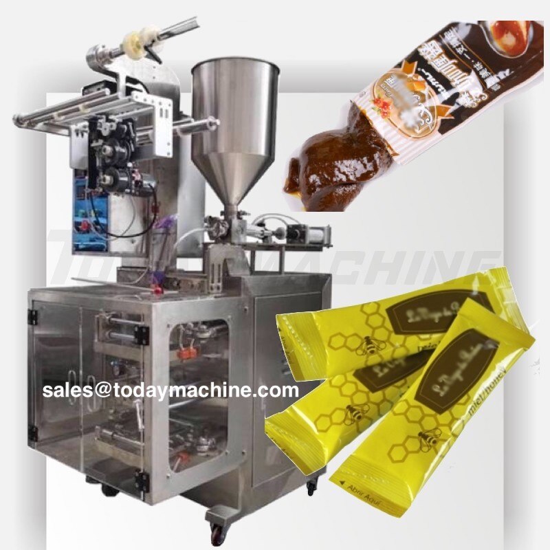 Liquid Sachet Packing Machine Automatic Form Fill Seal Liquid Gel Mouthwash Back Side Sealing Sachet Stick Packing Machine