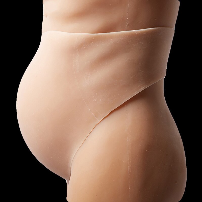 5-7 Month Twins 4800g Silicone Belly White or Beige Silicone Fake Pregnacy Big Abdomen Drag Queen Soft Realistic Jelly Belly Fat