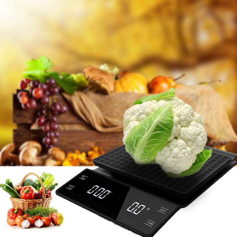 3KG/0.1g Coffee Scale With Timer Smart Drip Coffee Scale Precision Coffee Pot Scale Household Portable Digital Kitchen Scales