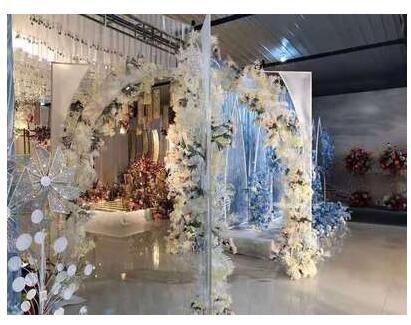 New wedding props four corners sticking film happiness pavilion handover ceremony area decoration channel hall lozenge arch