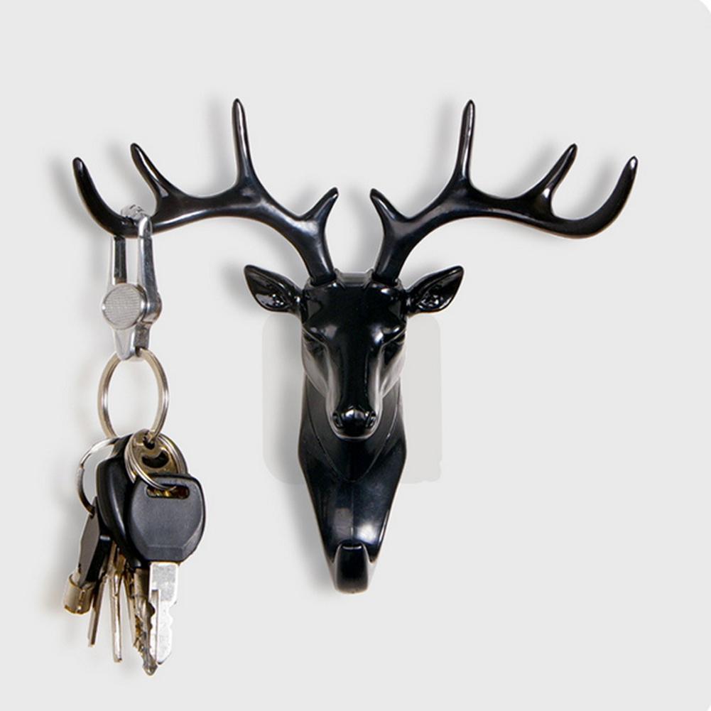 Wall Hanging Hook Vintage Deer Head Antlers for Hanging Clothes Hat Scarf Key Deer Horns Hanger Rack Wall Decoration Dropshippin