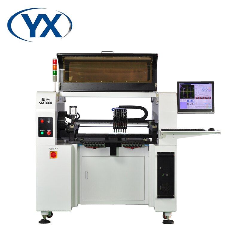 The Manufactory Price Led Production Machine SMT660 0402,0603,BGA With 6pcs Head And 64Feeders Solar Mounting System