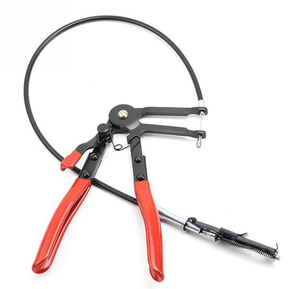 Clamping Pliers Cable Type Flexible Wire Long Automotive Hose Clamp Pliers Straight Throat Tube Bundle Car Repair Hand Tools