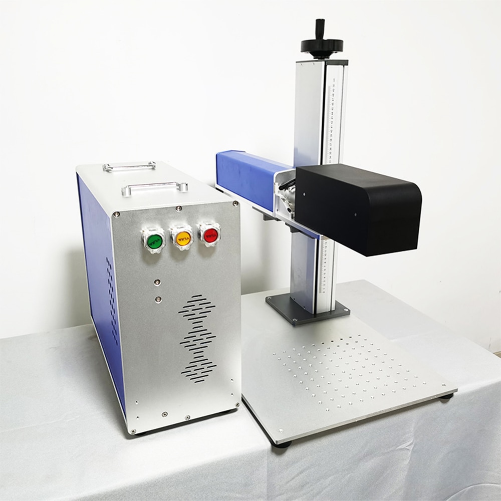 20W 30W Portable Fiber Laser Marking Machine For Marking Mteal Materials . Max Laser Source .Marking Area 110x110mm