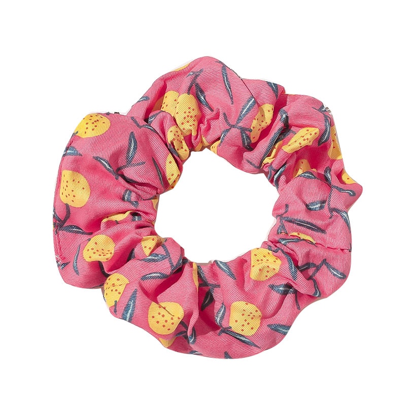 Avocado Peach Hair Scrunchies Women Scrunchie Elastic Hair Bands Girls Headwear Rubber Hair Ties Transparent Ponytail Holder Hot
