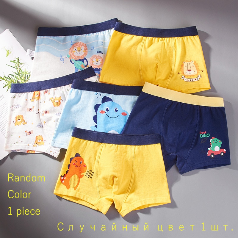 1 Piece Pure Cotton Boys Boxer Underpants Big Childrens Panties Cozy Children's Underwear Mid Small Children Panty Boy Shorts