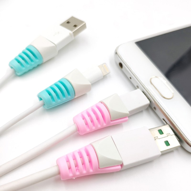1pc/10pcs Cable protector Bobbin winder Data Line Case Rope Protection Spring twine For iPhone Android USB Earphone Cover