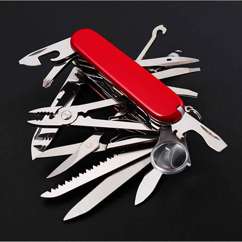 Swiss Fold Army Edc Gear Knife Survive Pocket Camp Outdoor Multiuso Champ Tool Multitool Multi Tool Multipurpose Multifunction