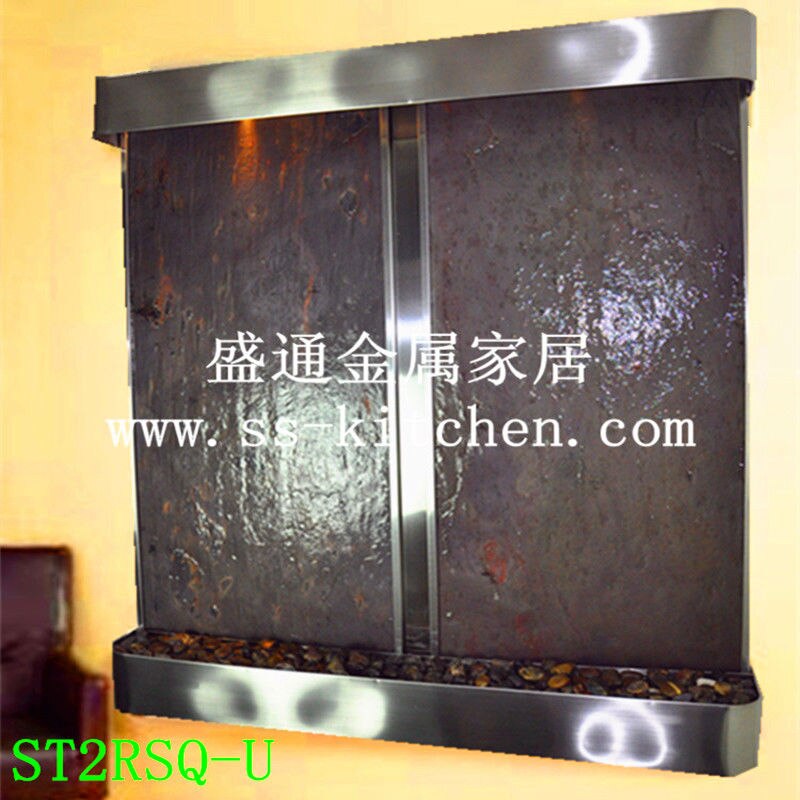Indoor wall stainless steel water curtain fountain falls Waterfalls